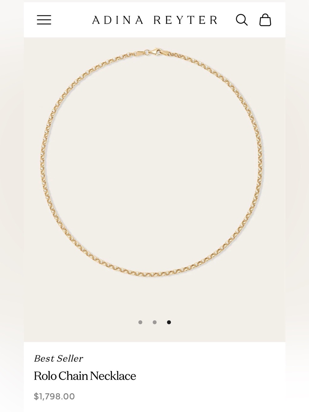 Adina Reyter Rolo Chain Necklace - Picture 6 of 8